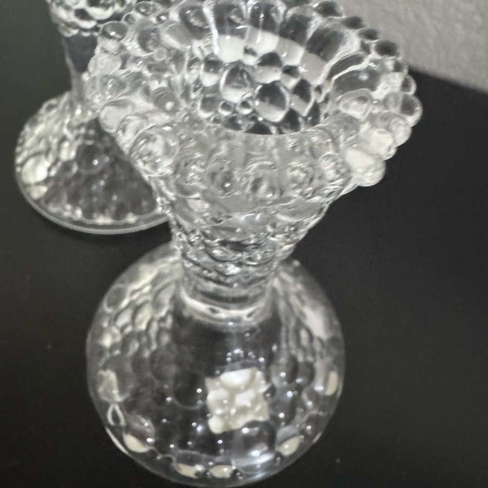 PartyLite Gray Crystal Candle Holders Elegant Accents - Picture 6 of 7